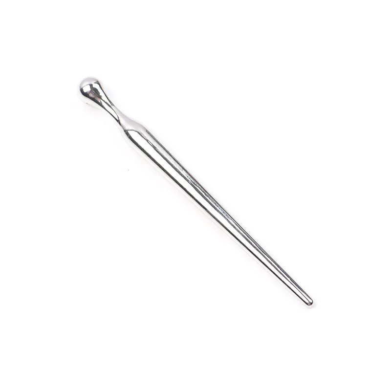 Metal round beads urethral horse eye stick stimulation plug in silver colour on surface