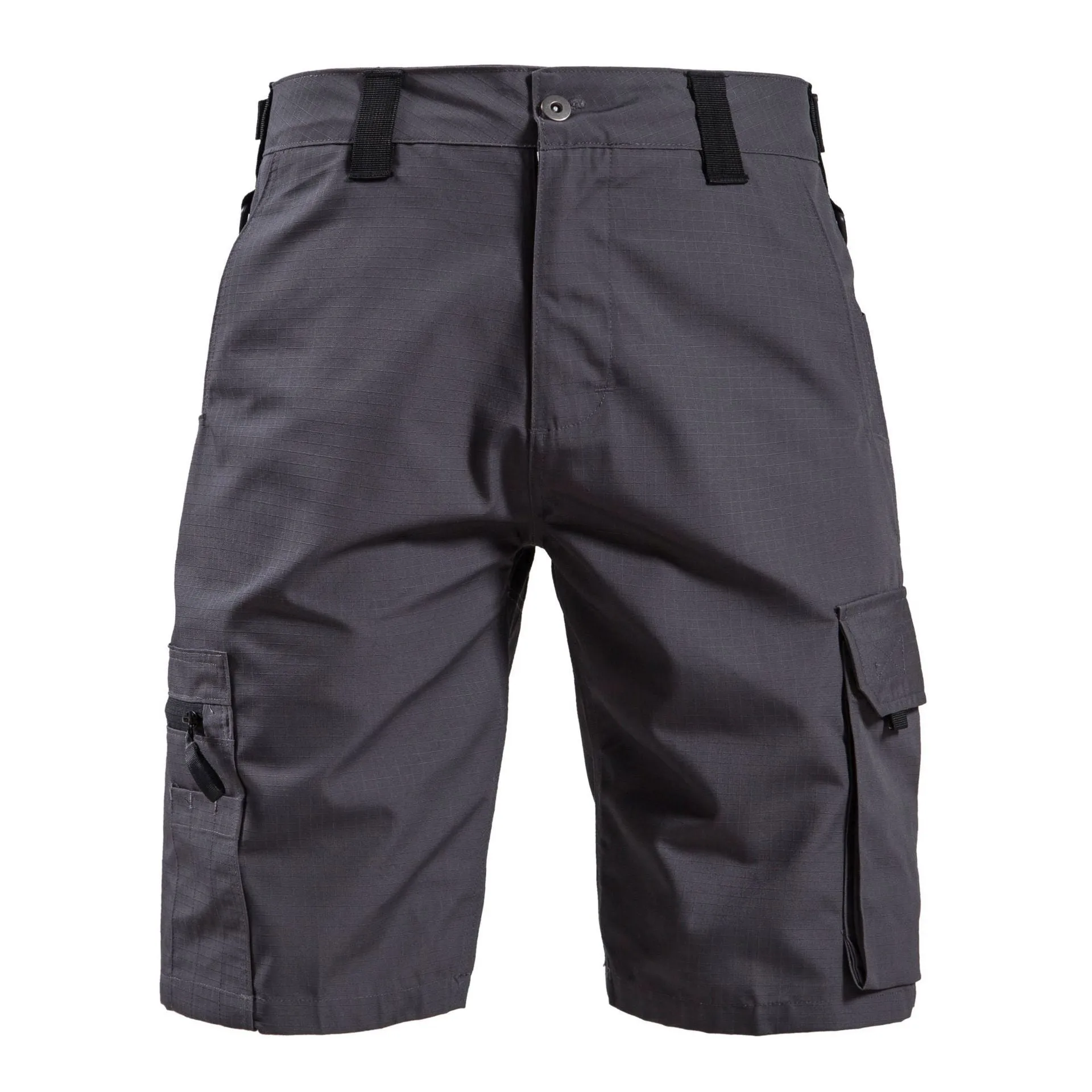 Tactical cargo shorts in straight-leg sports style with camouflage Army Green option