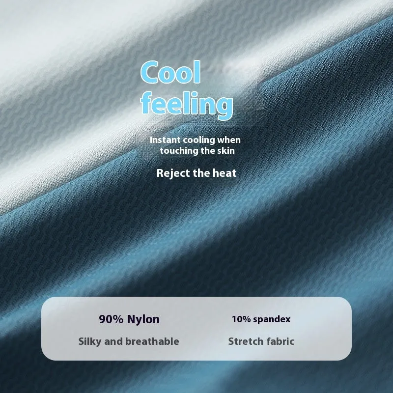 Men's nylon boxer shorts with a U-convex pouch design in multiple colours on a white background.