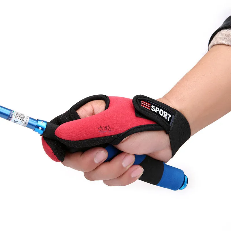 Fishing two finger gloves with microfiber palm and diving cloth back in free size