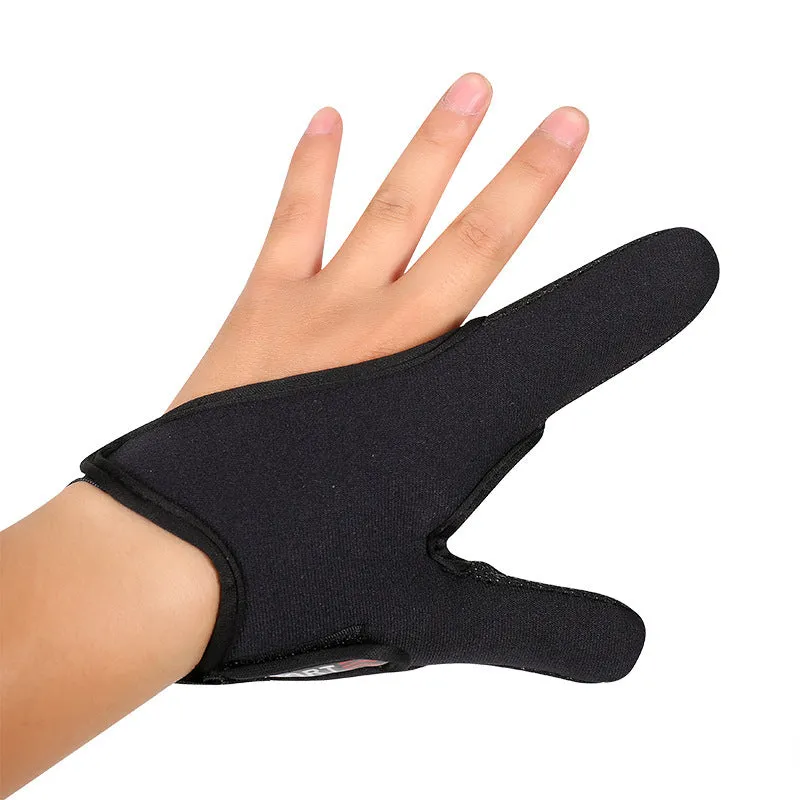 Fishing two finger gloves with microfiber palm and diving cloth back in free size