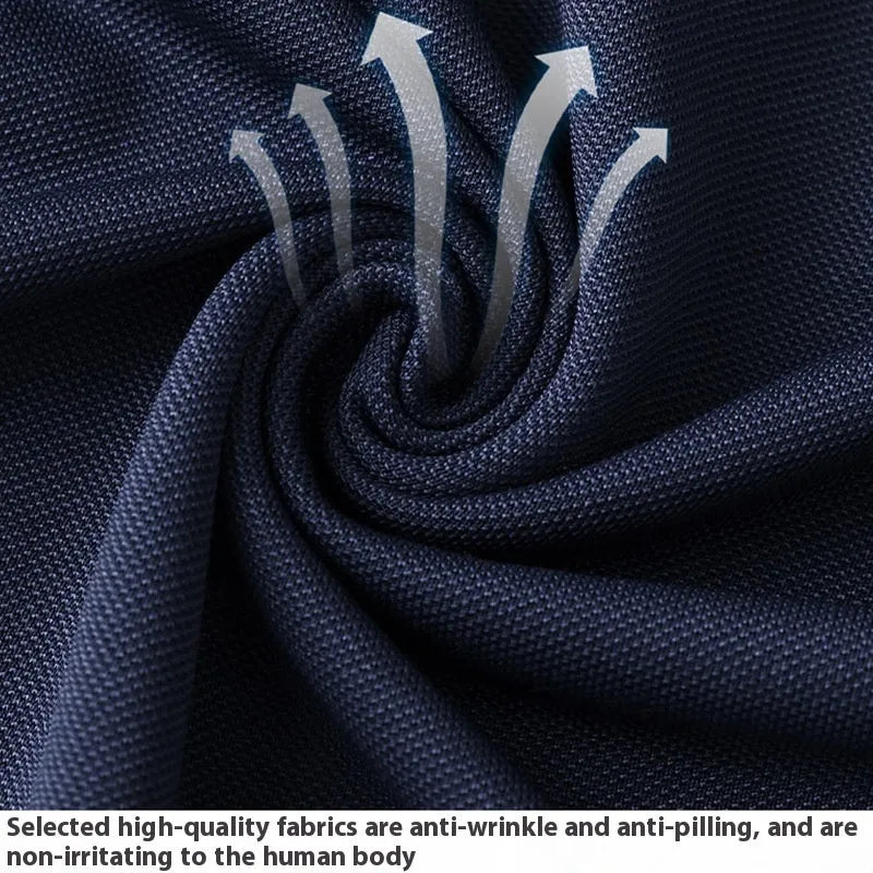 Men's and women's lapel collar T-shirt in viscose blend fabric for business casual wear