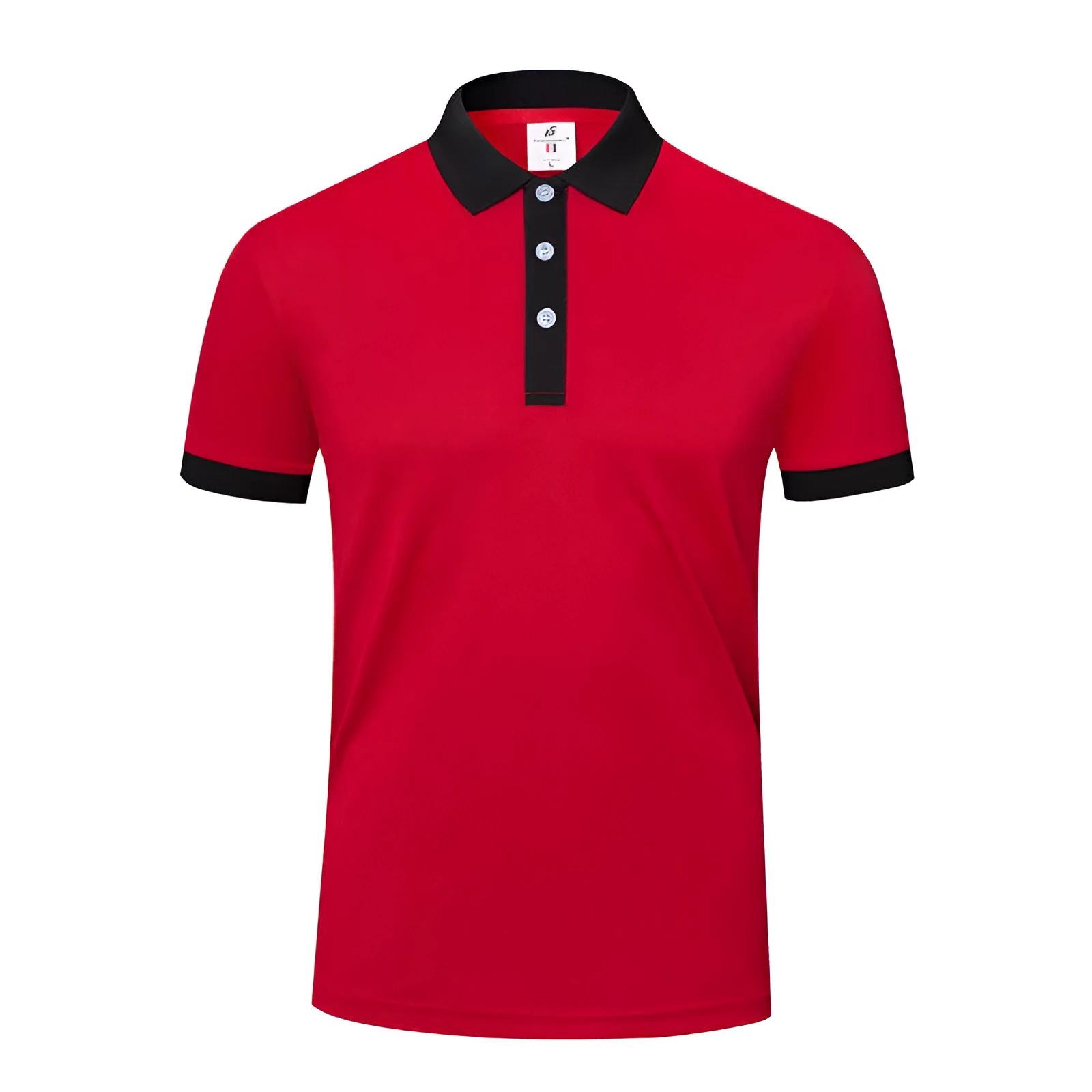 Men's and women's lapel collar T-shirt in viscose blend fabric for business casual wear