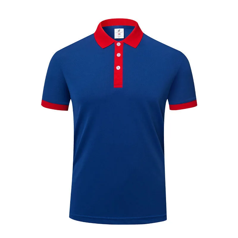Men's and women's lapel collar T-shirt in viscose blend fabric for business casual wear