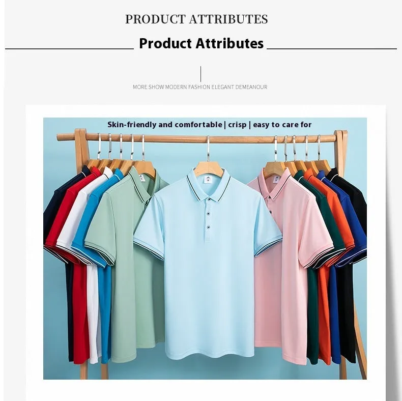 Short-sleeved polo work shirt for beauticians in cool silk cotton fabric with asymmetrical design
