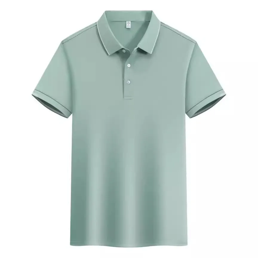 Men's loose fit cotton blend polo shirt with a two-tone collar detail in a selection of colours.