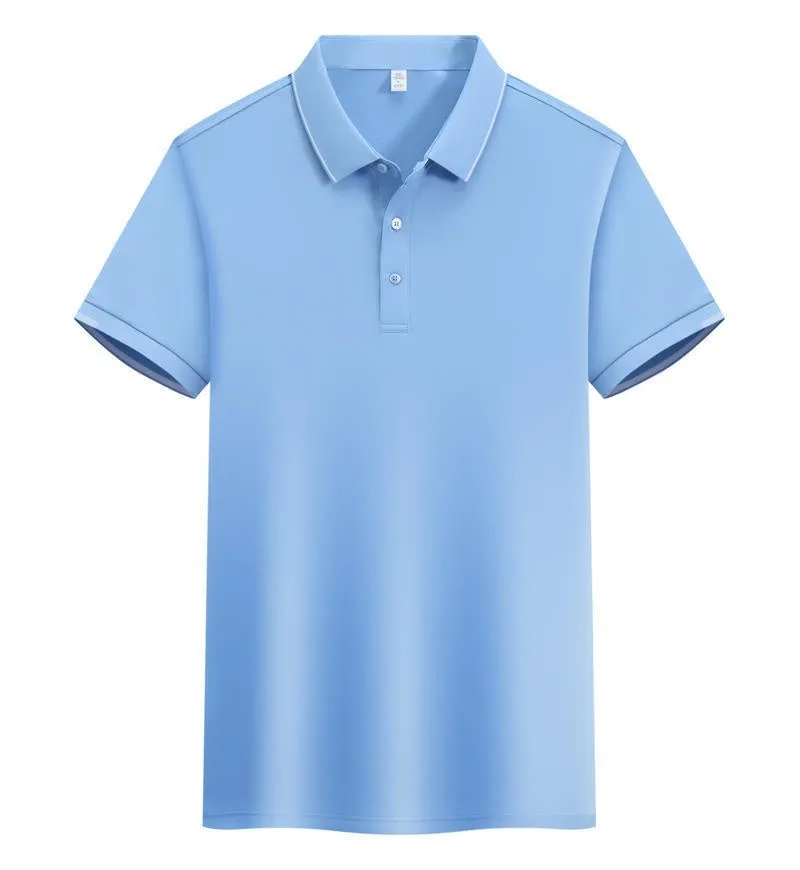 Men's loose fit cotton blend polo shirt with a two-tone collar detail in a selection of colours.
