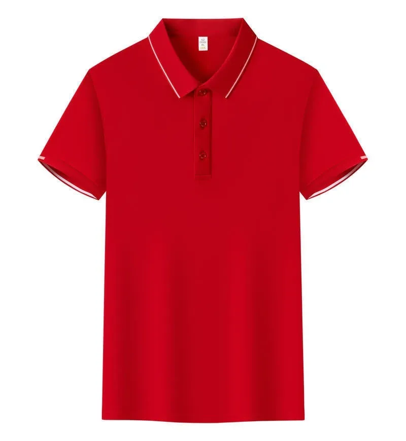 Men's loose fit cotton blend polo shirt with a two-tone collar detail in a selection of colours.