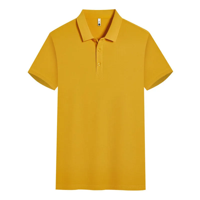 Men's sky blue lapel short sleeve casual shirt made from cool silk cotton blend fabric