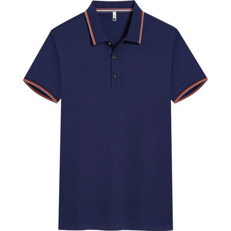 Slim fit short sleeve cotton blend shirt shown in multiple colour options on a size chart.