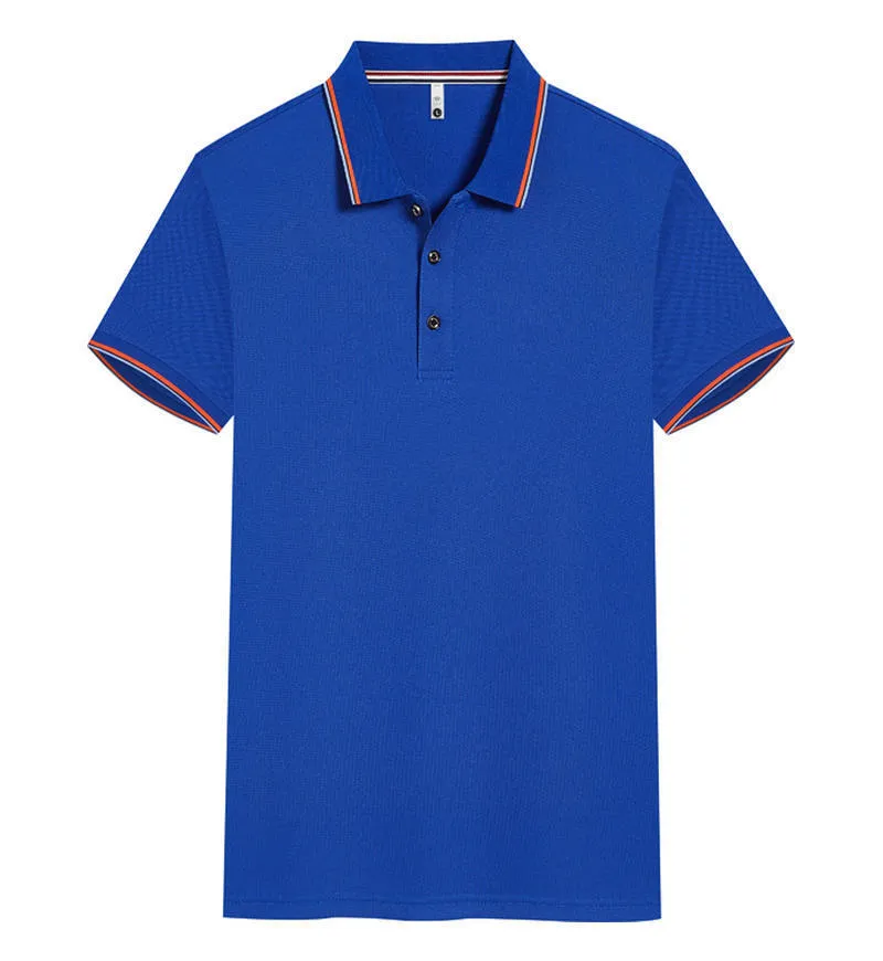 Slim fit short sleeve cotton blend shirt shown in multiple colour options on a size chart.