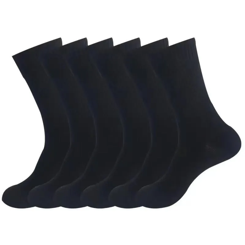 Mid-calf length sports socks in black, white, and grey colours