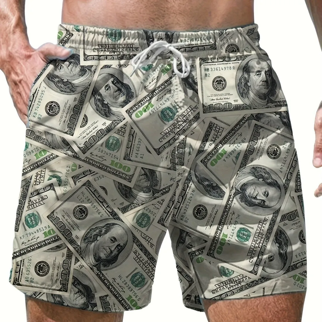 2025 summer men's casual shorts in polyester, simple style, available in multiple colours and sizes S to 2XL