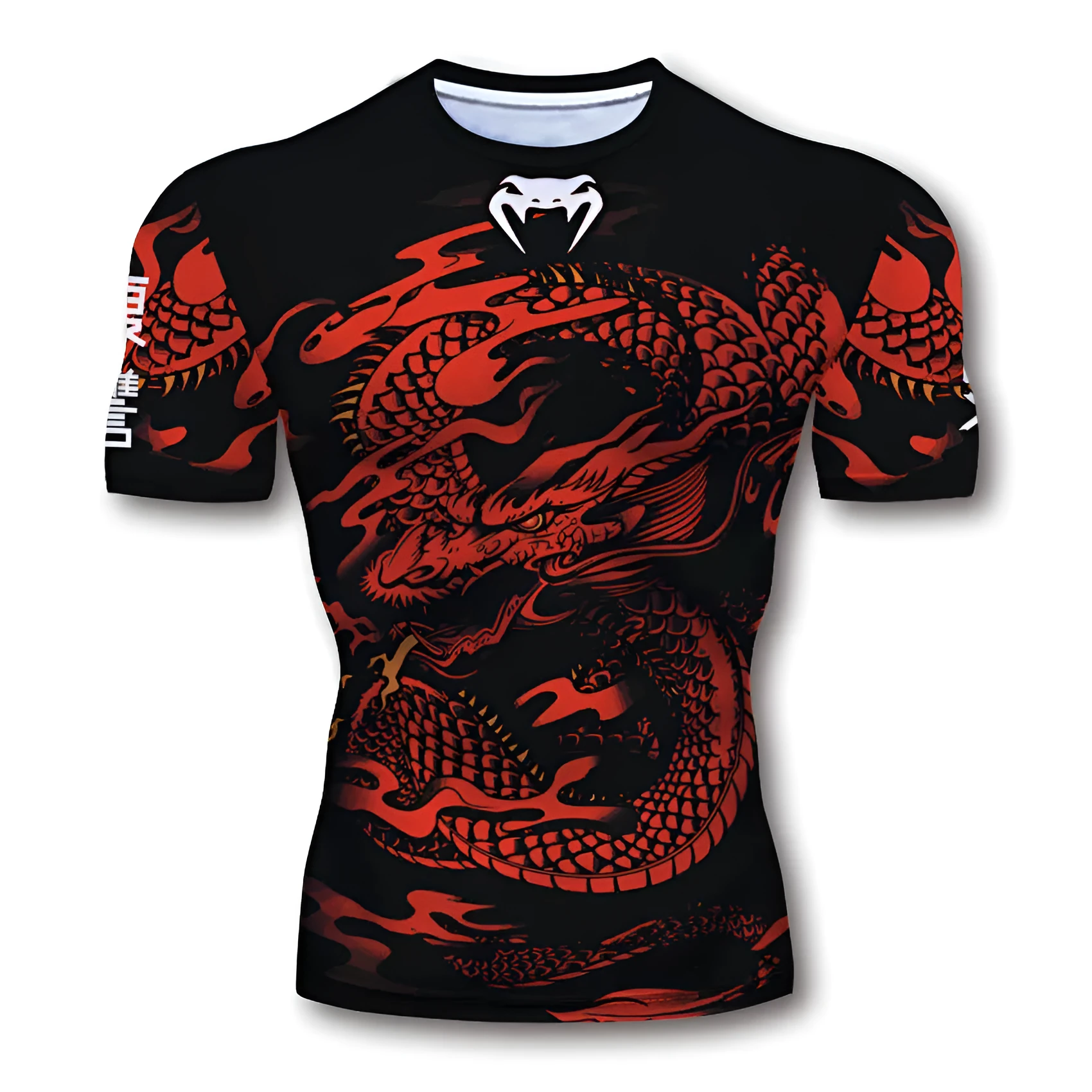 Milk silk polyester boxing MMA T-shirt short sleeve pullover in colour DZ-DT-21