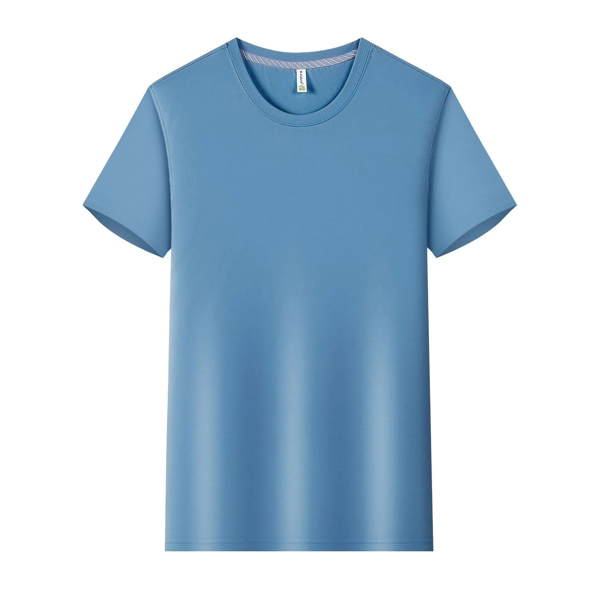 Men's ice water cube brocade design nylon t-shirt in loose fit for summer sports wear