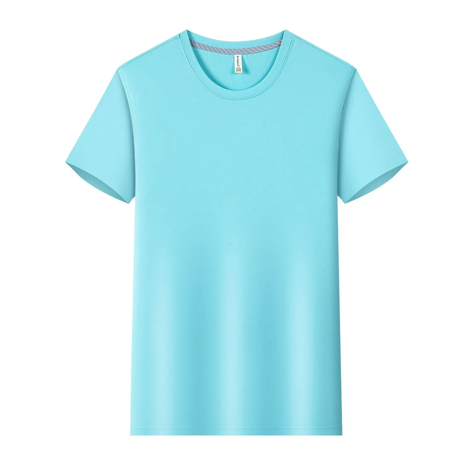 Men's ice water cube brocade design nylon t-shirt in loose fit for summer sports wear