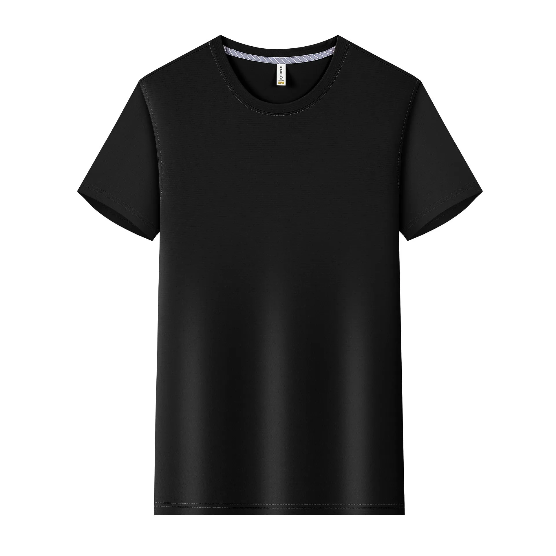 Men's ice water cube brocade design nylon t-shirt in loose fit for summer sports wear