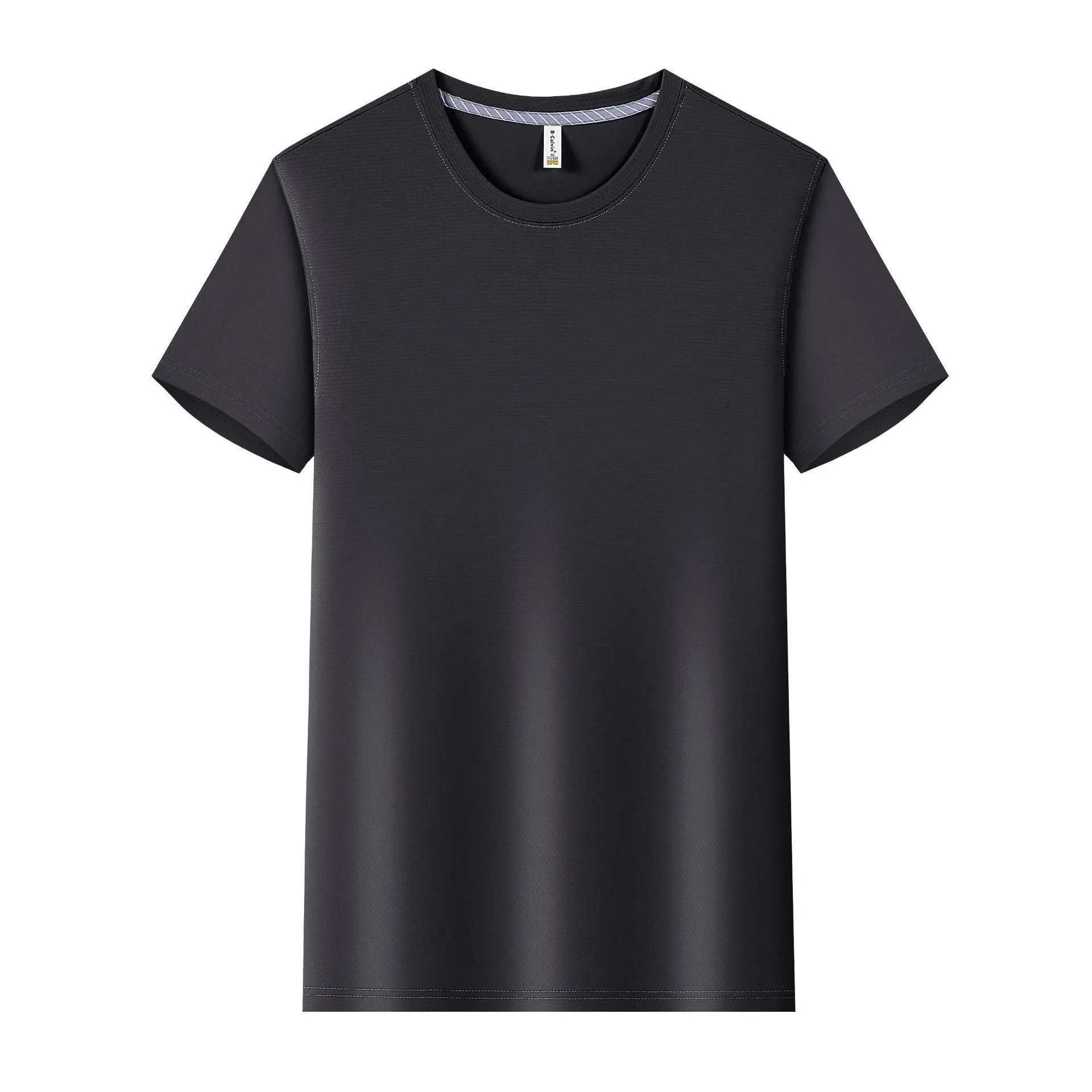 Men's ice water cube brocade design nylon t-shirt in loose fit for summer sports wear
