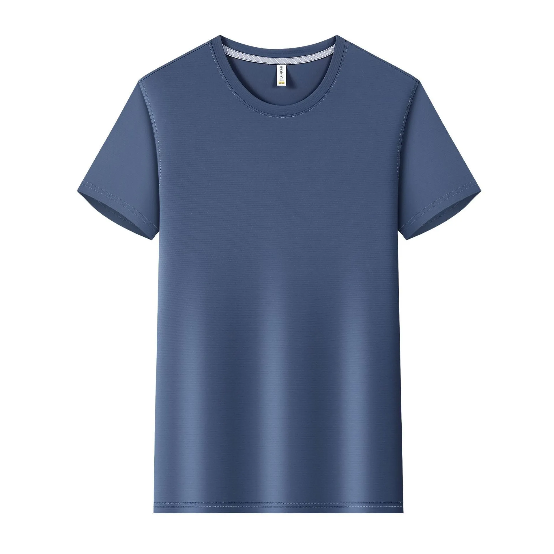 Men's ice water cube brocade design nylon t-shirt in loose fit for summer sports wear