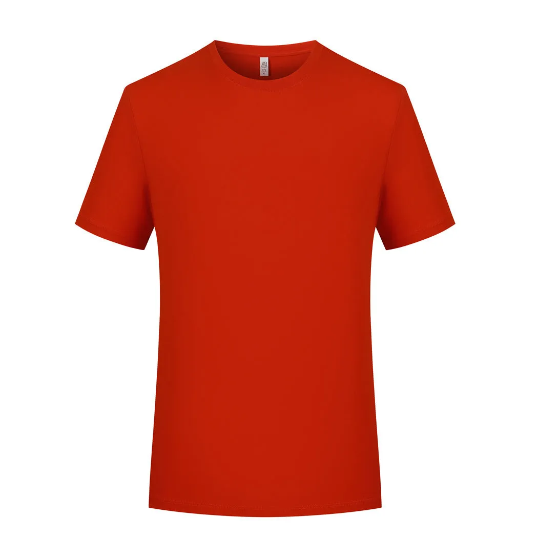 Mercerised modal short sleeve T-shirt in grey green colour on a hanger, showing round neck and plain weave fabric.