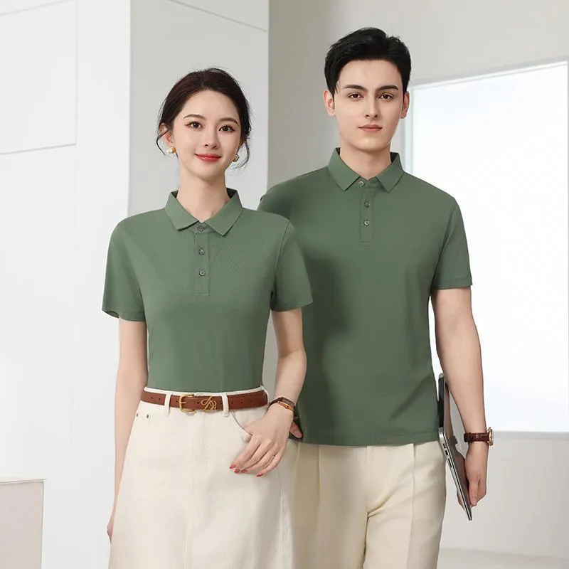 Polo collar cotton work shirt short sleeve available in multiple colours including black and navy blue, sizes S to 5XL