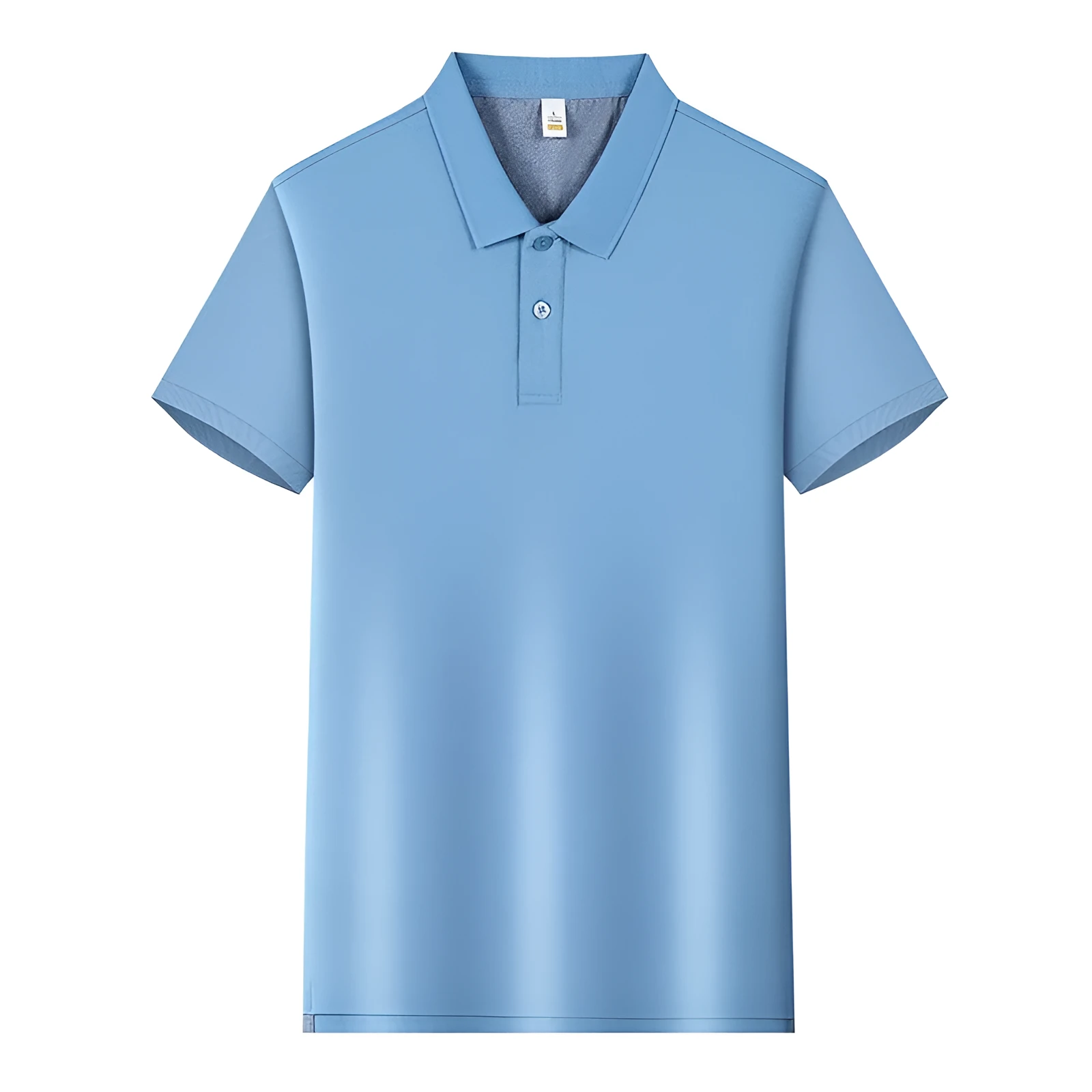 220g Back of Turtle split solid colour polo collar t-shirt in cotton blend fabric