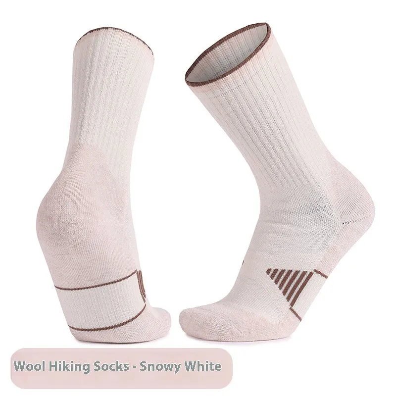 Men's and women's wool knee-high sports socks for skiing in black colour, anti-slip design