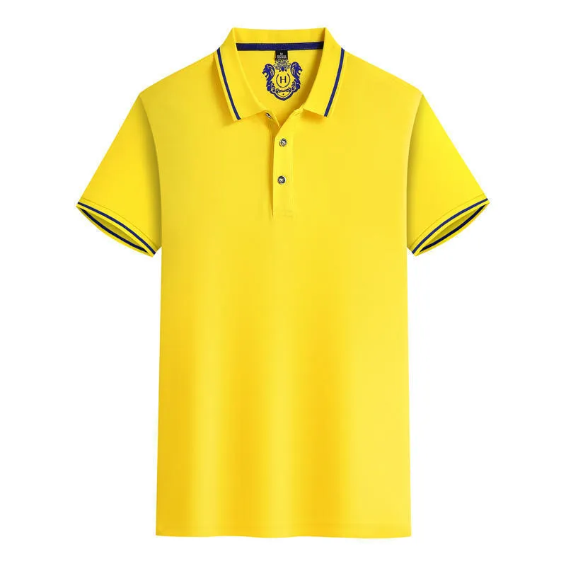 Summer work lapel polo shirt in eight colours with short sleeves and straight fit