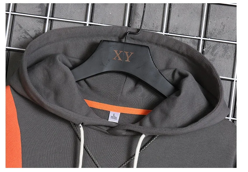 Hip hop alphabet Korean hoodie man long sleeve pullover in polyester fibre
