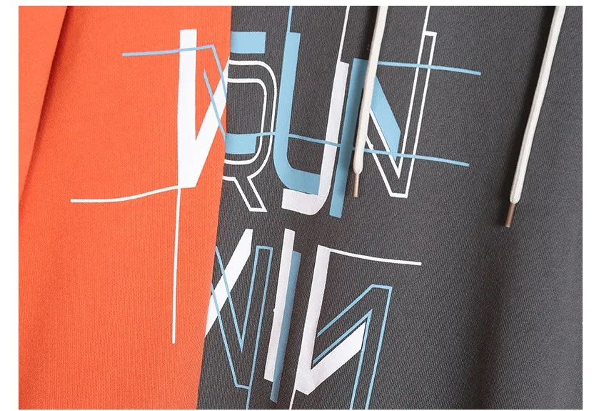 Hip hop alphabet Korean hoodie man long sleeve pullover in polyester fibre