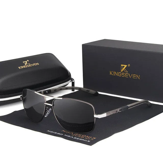 Men's round aluminium frame polarised UV400 sunglasses in gold brown