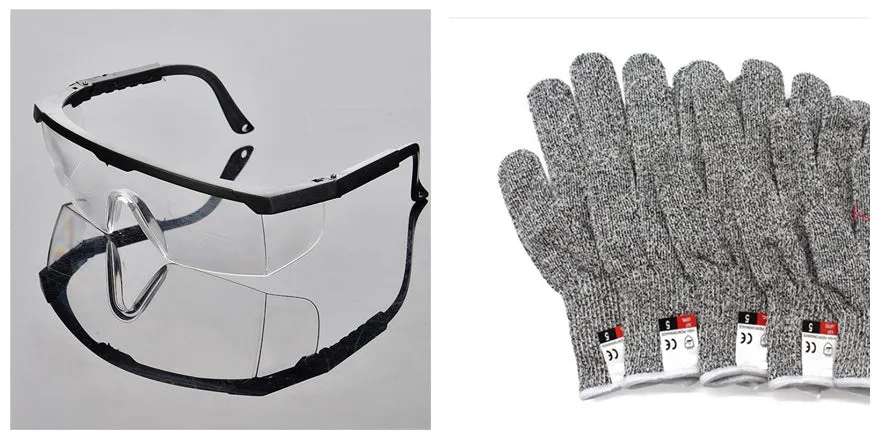 HPPE rubber-dipped cut and stab resistant work gloves in black edge colour
