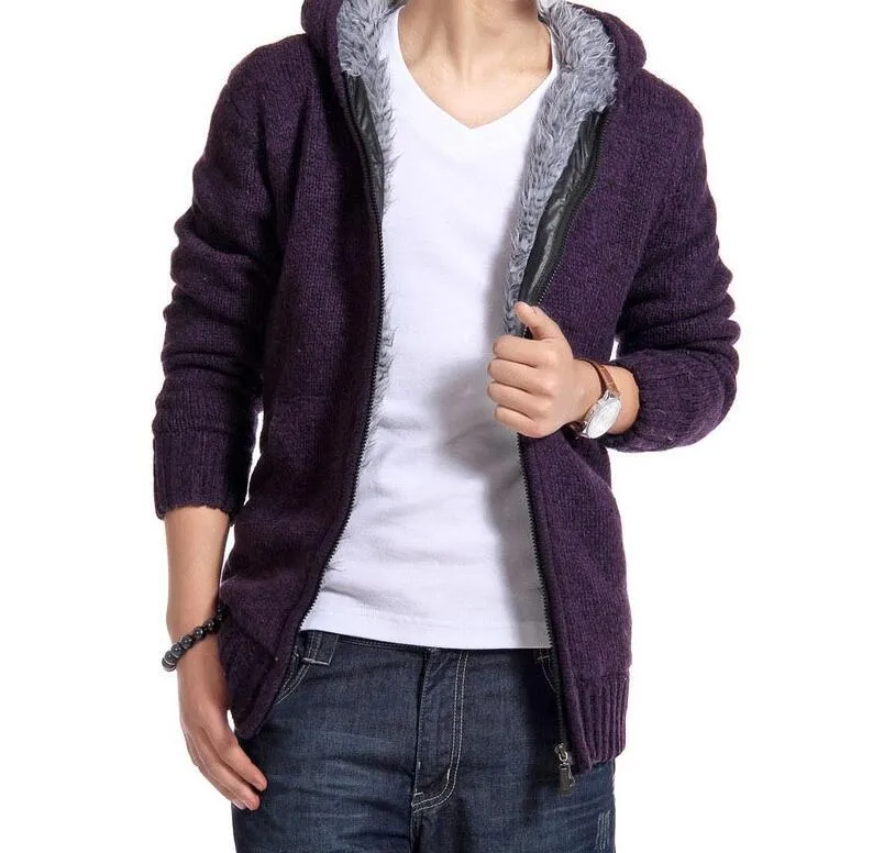 Warm blended wool and acrylic jacket in Black for Asian sizes L to 3XL
