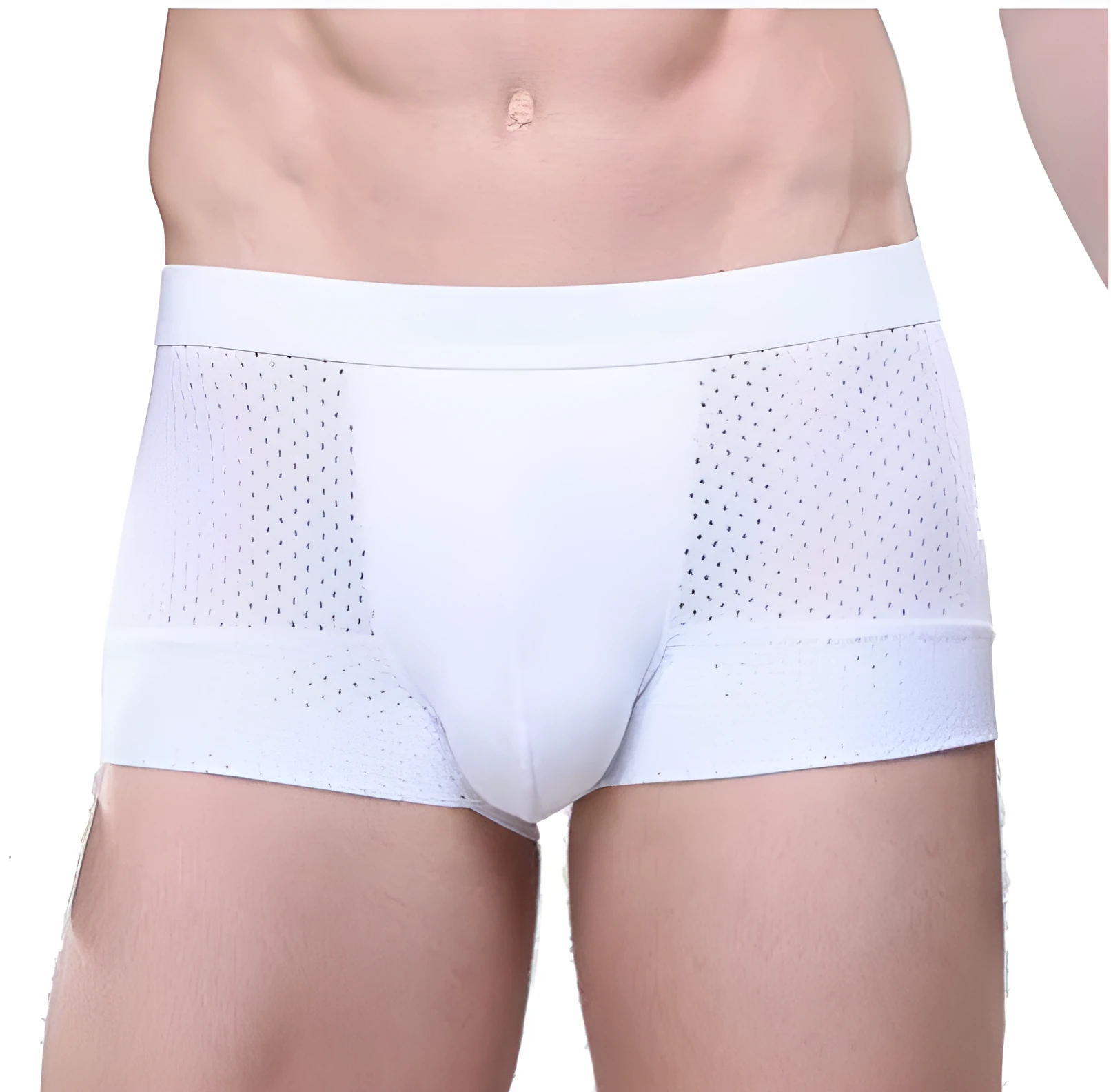 Men's U convex boxer briefs in ice silk fabric available in multiple colours