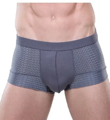 Men's U convex boxer briefs in ice silk fabric available in multiple colours