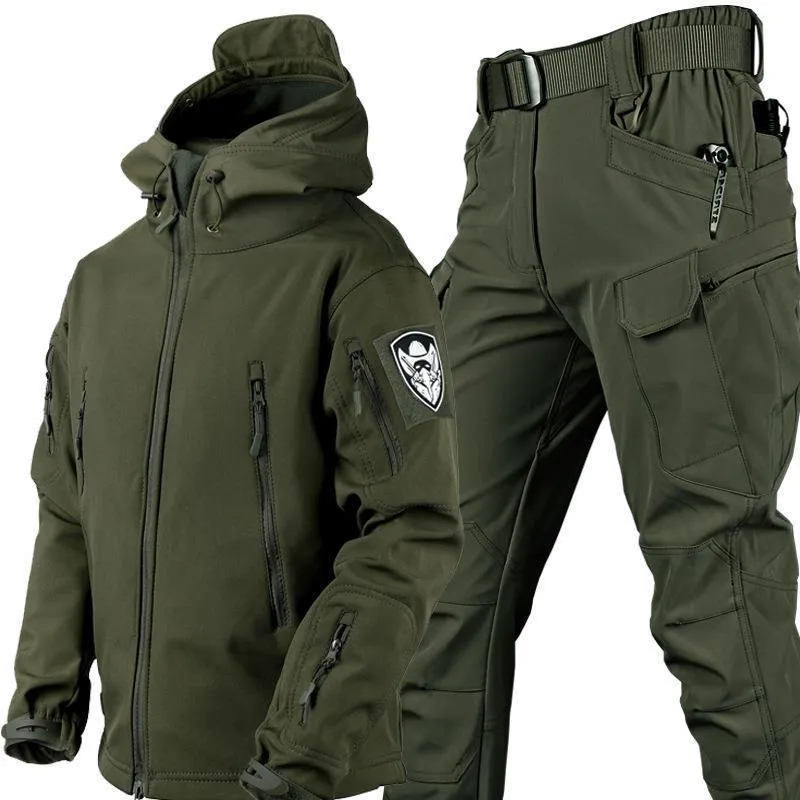 Same Outdoor camouflage training set winter hooded one-piece in eight colour options sizes S-4XL