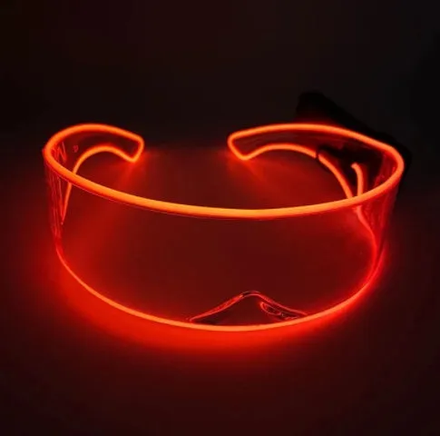 Frameless PC S2 luminous glasses with white light white film glowing effect