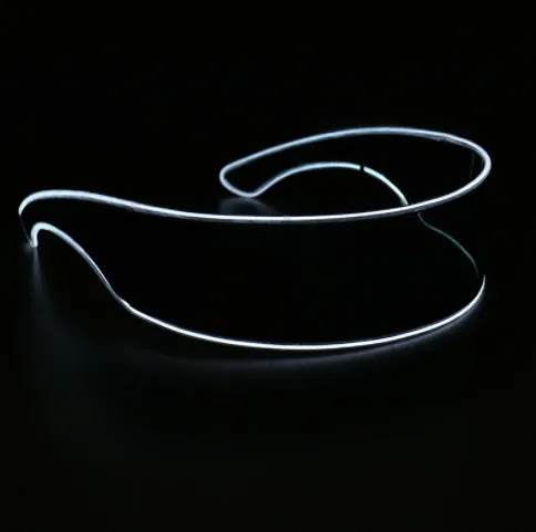 Frameless PC S2 luminous glasses with white light white film glowing effect