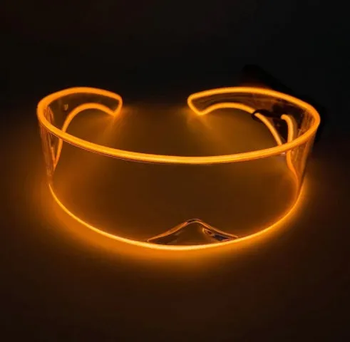 Frameless PC S2 luminous glasses with white light white film glowing effect