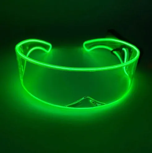 Frameless PC S2 luminous glasses with white light white film glowing effect