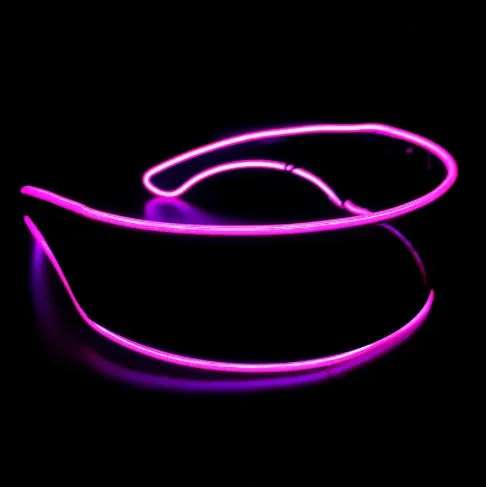 Frameless PC S2 luminous glasses with white light white film glowing effect
