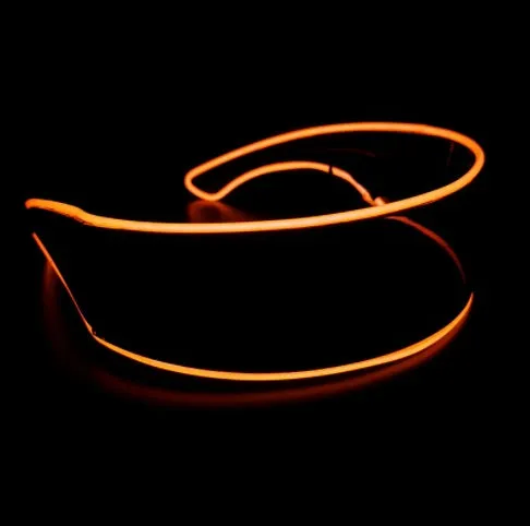 Frameless PC S2 luminous glasses with white light white film glowing effect