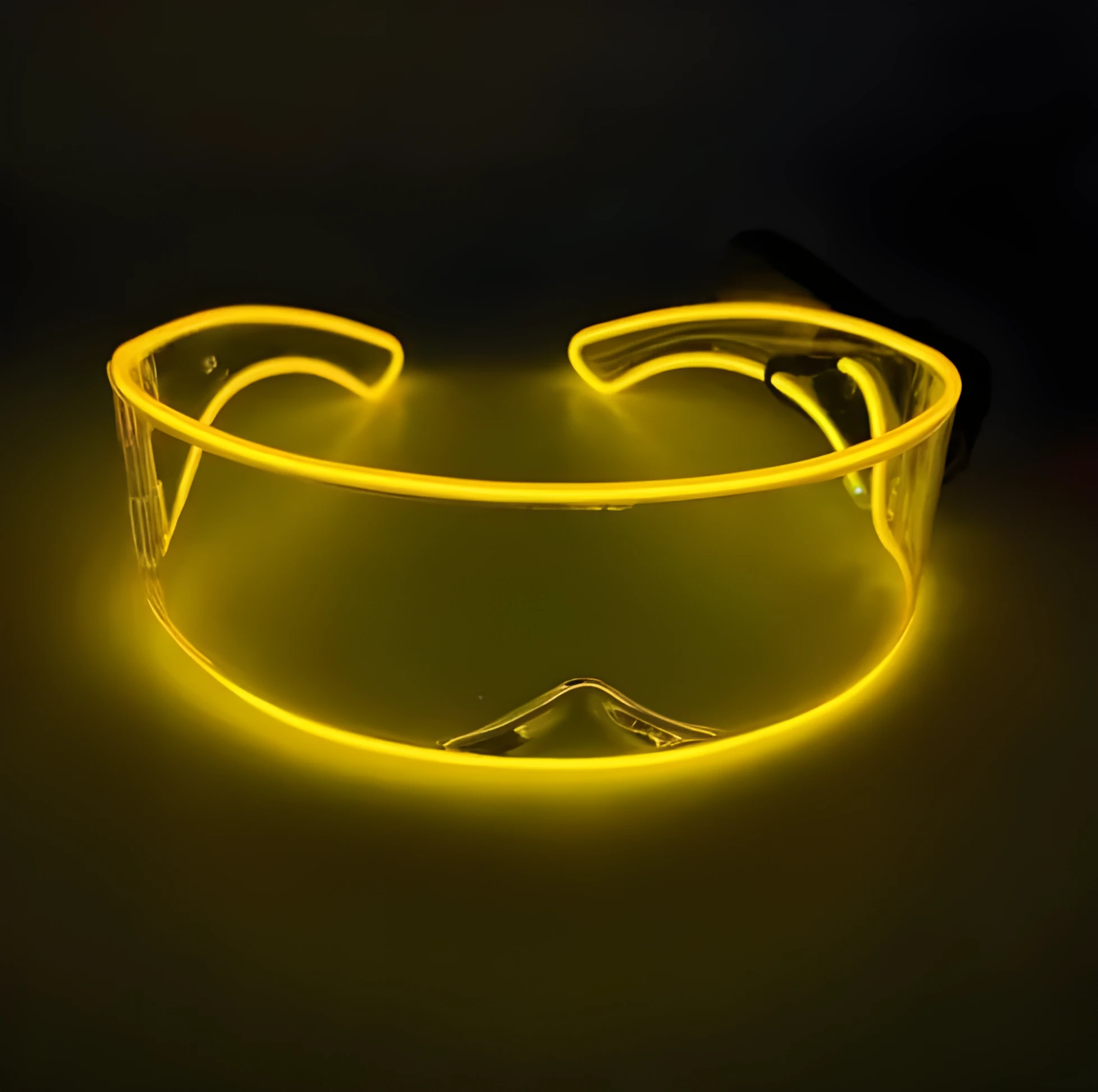 Frameless PC S2 luminous glasses with white light white film glowing effect