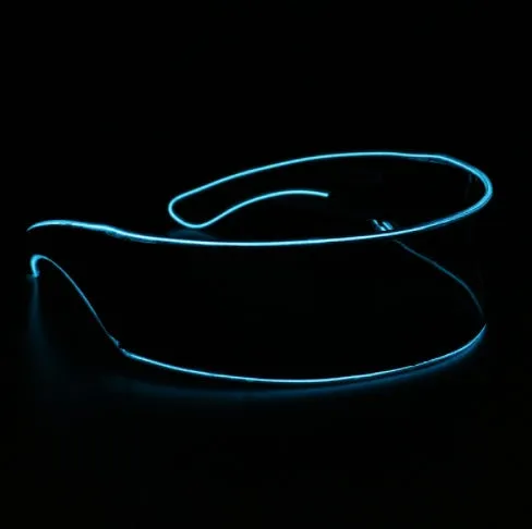 Frameless PC S2 luminous glasses with white light white film glowing effect