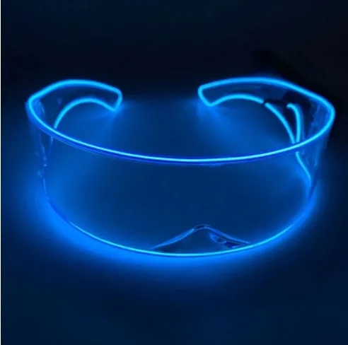 Frameless PC S2 luminous glasses with white light white film glowing effect