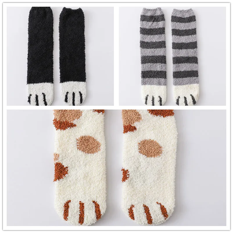 House floor socks in black, khaki, grey stripe and dot patterns for indoor use