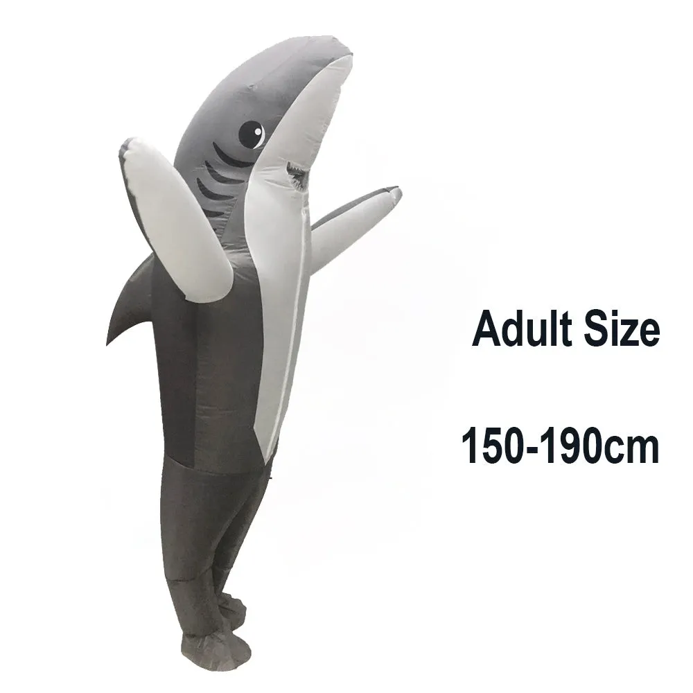 Inflatable Trump suit for Christmas party adult cosplay white waterproof polyester fabric with fan battery box
