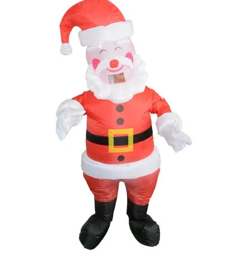 Inflatable Trump suit for Christmas party adult cosplay white waterproof polyester fabric with fan battery box