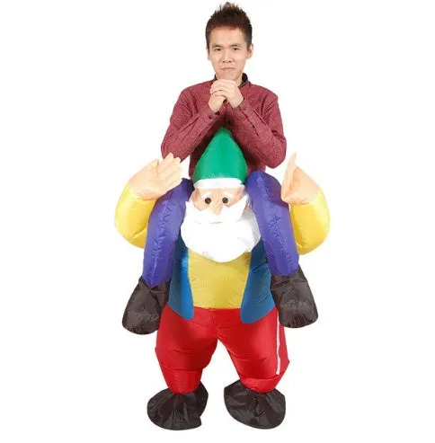 Inflatable Trump suit for Christmas party adult cosplay white waterproof polyester fabric with fan battery box