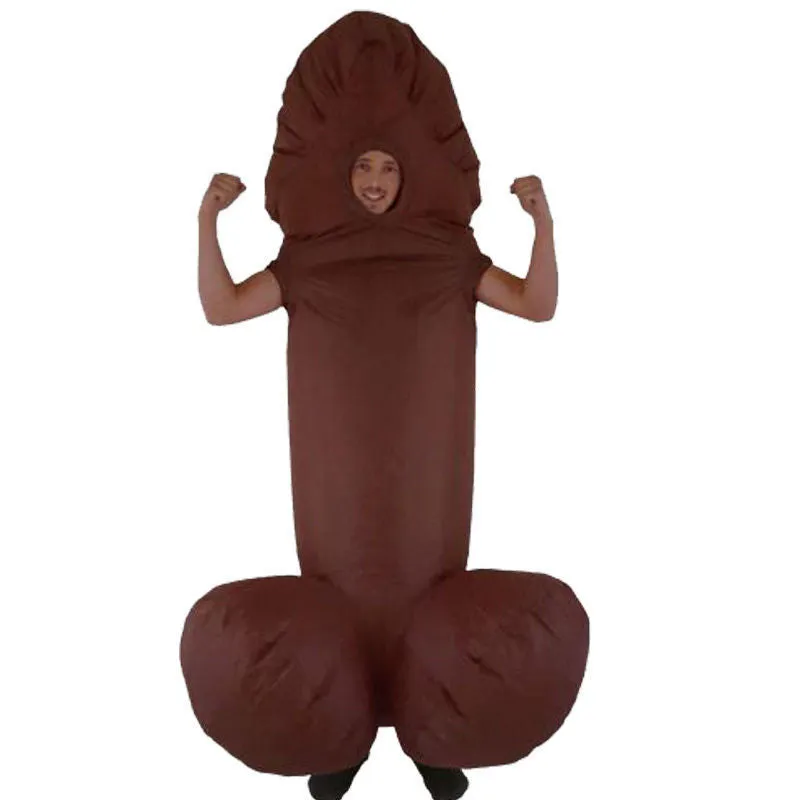 Inflatable Trump suit for Christmas party adult cosplay white waterproof polyester fabric with fan battery box